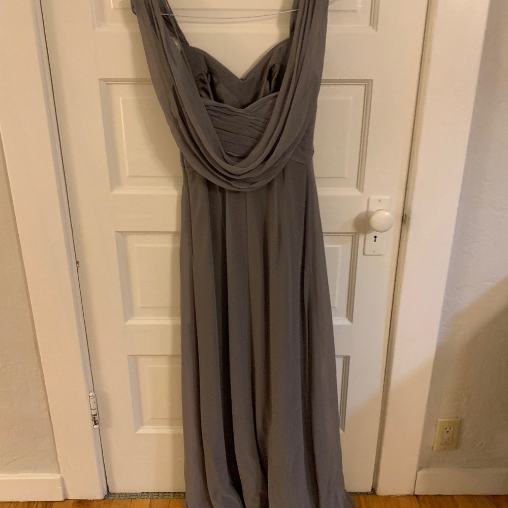 Monique Lhullier Bridesmaid Dress Slate Color — Sz 0